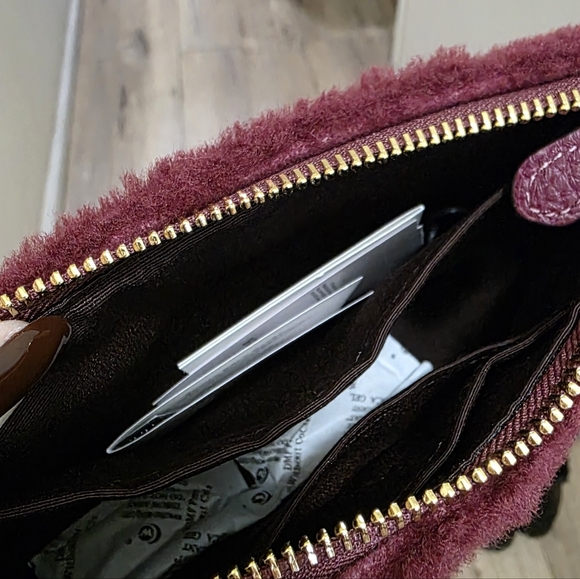 NEW COACH Burgundy Sherpa Nolita Bag - Picture 2 of 4